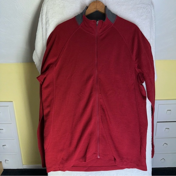 ibex Other - NWT Ibex Shak Lite Jacket Mens XL Red Full Zip Merino Wool Outdoor New Hiking